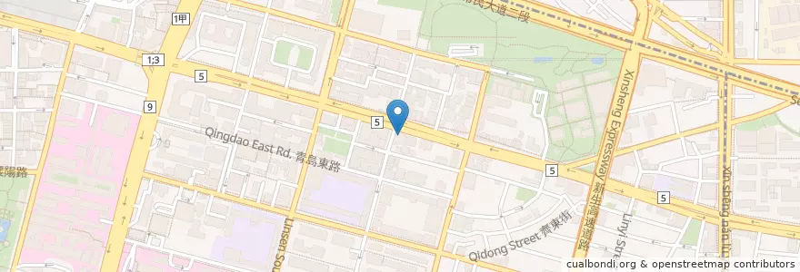 Mapa de ubicacion de 遠東國際商業銀行 en تايوان, تايبيه الجديدة, تايبيه, 中正區.