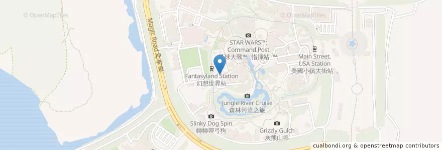 Mapa de ubicacion de Soya Chicken Leg, Corn on the Cob, Frozen Lollipops Cart en 中国, 香港, 広東省, 新界, 離島區 Islands District.