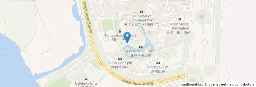 Mapa de ubicacion de Safari Snacks en 中国, 香港, 広東省, 新界, 離島區 Islands District.