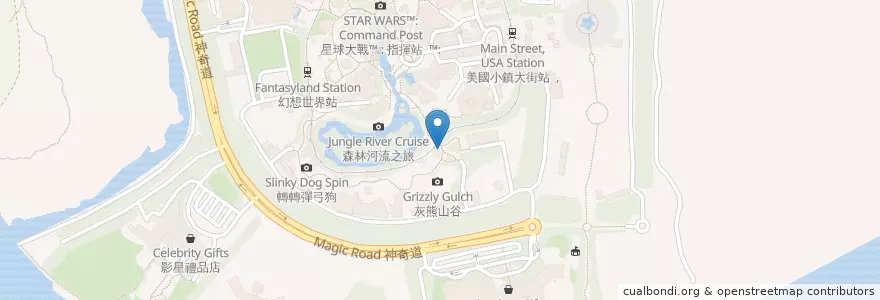 Mapa de ubicacion de Grizzly Gulch Popcorn Cart en China, Hong Kong, Provincia De Cantón, Nuevos Territorios, 離島區 Islands District.