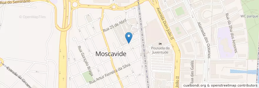 Mapa de ubicacion de Retiro do Caçador en 葡萄牙, Lisboa, Área Metropolitana De Lisboa, Grande Lisboa, Loures, Parque Das Nações, Moscavide E Portela.
