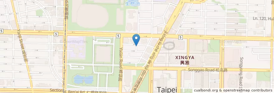 Mapa de ubicacion de 千荷田【鍋の物】 en Taiwan, Nuova Taipei, Taipei, Distretto Di Xinyi.