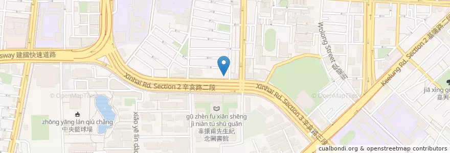 Mapa de ubicacion de 喜川麵館 en Taiwan, Neu-Taipeh, Taipeh, Da’An.