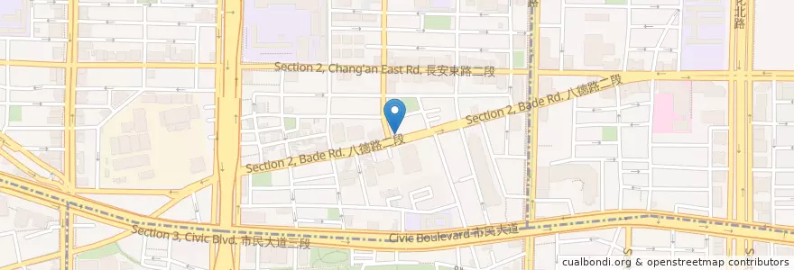 Mapa de ubicacion de 米之鄉池上木盒便當 en Taiwan, Nuova Taipei, Taipei, Distretto Di Zhongshan.