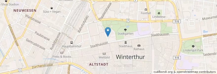 Mapa de ubicacion de Strauss en Schweiz/Suisse/Svizzera/Svizra, Zürich, Bezirk Winterthur, Winterthur.