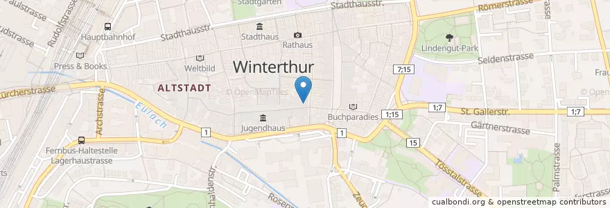 Mapa de ubicacion de Riva en 瑞士, 蘇黎世, Bezirk Winterthur, Winterthur.