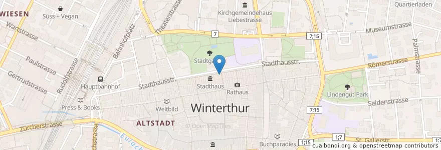Mapa de ubicacion de La Pergola en Suíça, Zurique, Bezirk Winterthur, Winterthur.