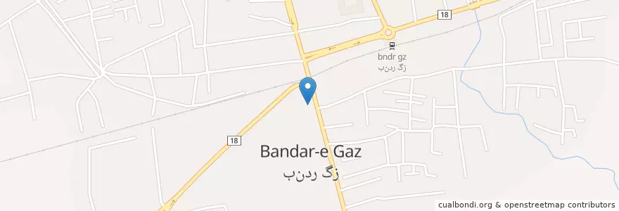 Mapa de ubicacion de بندرگز en ایران, استان گلستان, شهرستان بندرگز, بخش مرکزی شهرستان بندر گز, بندرگز, انزان غربی.
