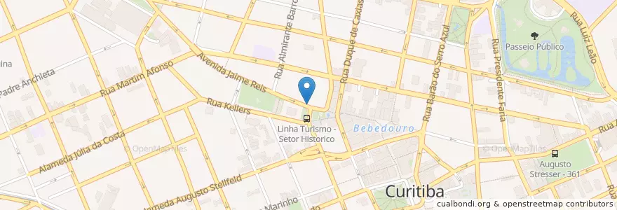 Mapa de ubicacion de Tuba's Bar en Brasil, Região Sul, Paraná, Região Geográfica Intermediária De Curitiba, Região Metropolitana De Curitiba, Microrregião De Curitiba, Curitiba.