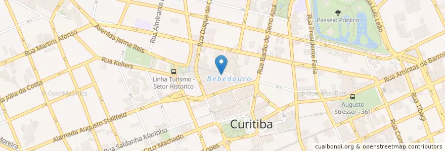 Mapa de ubicacion de Largo's Bar en Brasilien, Süden, Paraná, Região Geográfica Intermediária De Curitiba, Região Metropolitana De Curitiba, Microrregião De Curitiba, Curitiba.