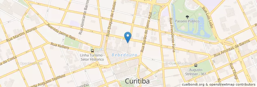 Mapa de ubicacion de Bar Brasileirinho en Brasilien, Süden, Paraná, Região Geográfica Intermediária De Curitiba, Região Metropolitana De Curitiba, Microrregião De Curitiba, Curitiba.
