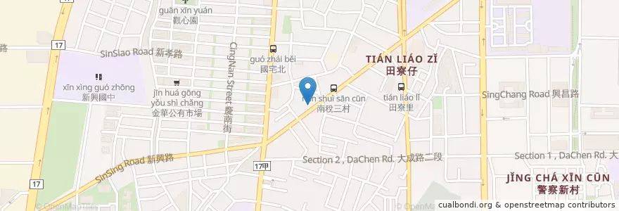 Mapa de ubicacion de 耕莘中醫 en Taiwán, 臺南市, 南區.