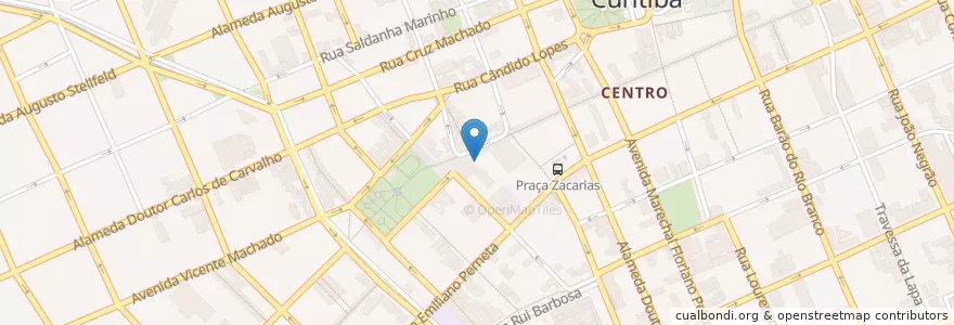 Mapa de ubicacion de Qualitá XV en ブラジル, 南部地域, パラナ, Região Geográfica Intermediária De Curitiba, Região Metropolitana De Curitiba, Microrregião De Curitiba, クリチバ.