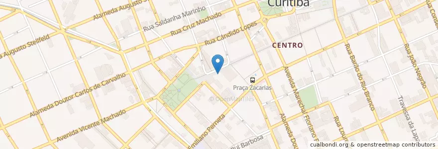 Mapa de ubicacion de McDonald's en ブラジル, 南部地域, パラナ, Região Geográfica Intermediária De Curitiba, Região Metropolitana De Curitiba, Microrregião De Curitiba, クリチバ.