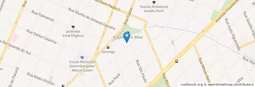 Mapa de ubicacion de Claymore Bar en 브라질, 남부지방, 파라나, Região Geográfica Intermediária De Curitiba, Região Metropolitana De Curitiba, Microrregião De Curitiba, 쿠리치바.