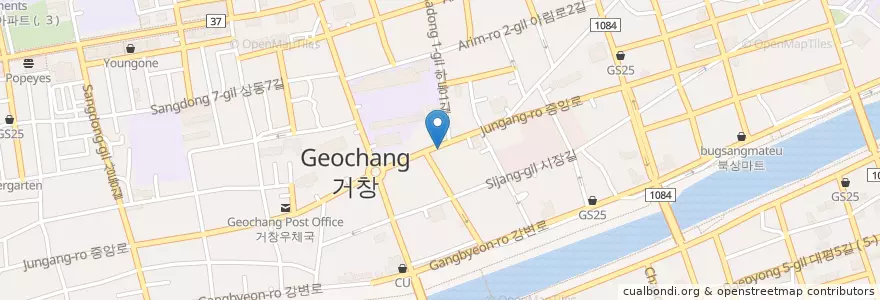 Mapa de ubicacion de Kimbapchunguk en Corea Del Sur, Gyeongsang Del Sur, 거창군.