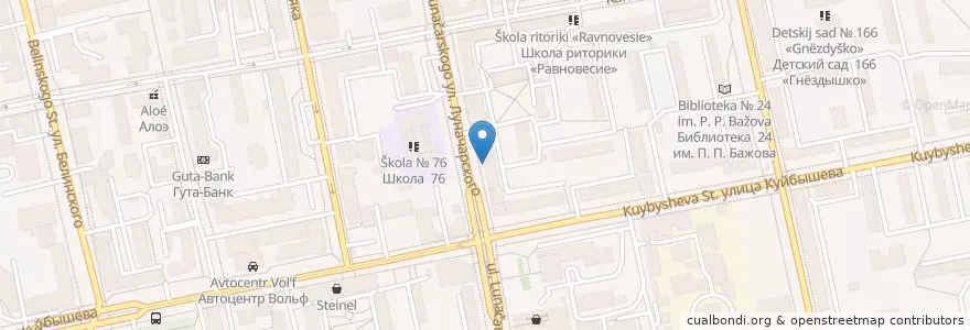 Mapa de ubicacion de Классика en Rusland, Уральский Федеральный Округ, Свердловская Область, Городской Округ Екатеринбург.