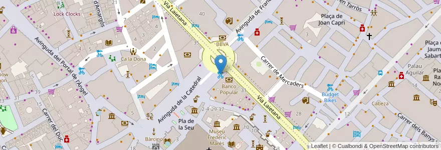 Mapa de ubicacion de 36 - Catedral 6 en スペイン, カタルーニャ州, Barcelona, バルサルネス, Barcelona.