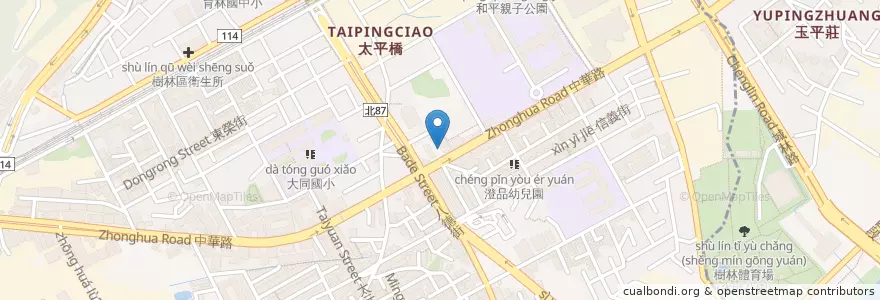Mapa de ubicacion de Gogoro GoStation 中油山隆樹林站 en Тайвань, Новый Тайбэй, 樹林區.