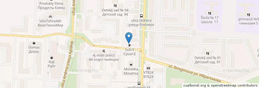 Mapa de ubicacion de Суши Е en Rusland, Приволжский Федеральный Округ, Basjkirostan, Городской Округ Стерлитамак.