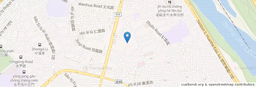 Mapa de ubicacion de 永和長老教會 en Taiwan, 新北市, 永和區.