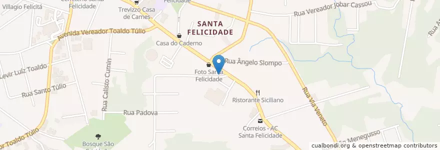 Mapa de ubicacion de Trattoria Bella Vita en Бразилия, Южный Регион, Парана, Região Geográfica Intermediária De Curitiba, Região Metropolitana De Curitiba, Microrregião De Curitiba, Куритиба.