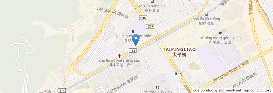 Mapa de ubicacion de 樹林東明宮 en Tayvan, 新北市, 樹林區.
