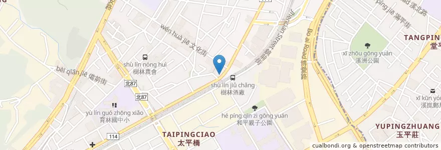 Mapa de ubicacion de 築前居酒屋 en Taiwán, Nuevo Taipéi, 樹林區.