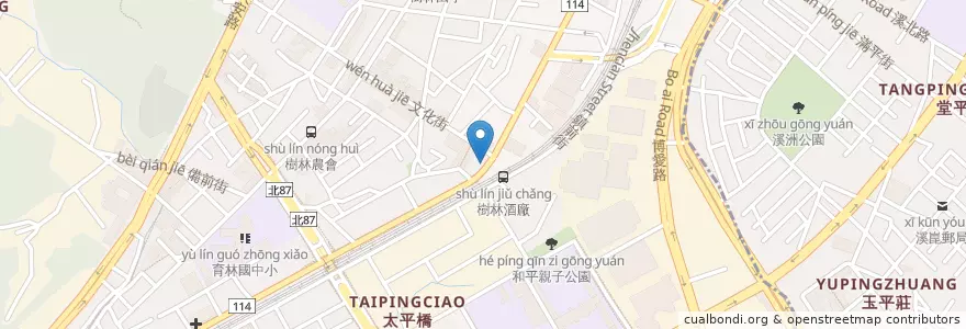 Mapa de ubicacion de 永豐商業銀行 en Taiwan, 新北市, 樹林區.