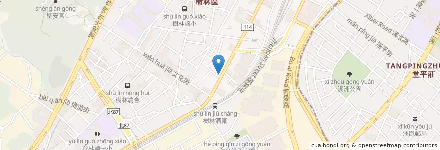 Mapa de ubicacion de 合聖診所 en Taiwán, Nuevo Taipéi, 樹林區.