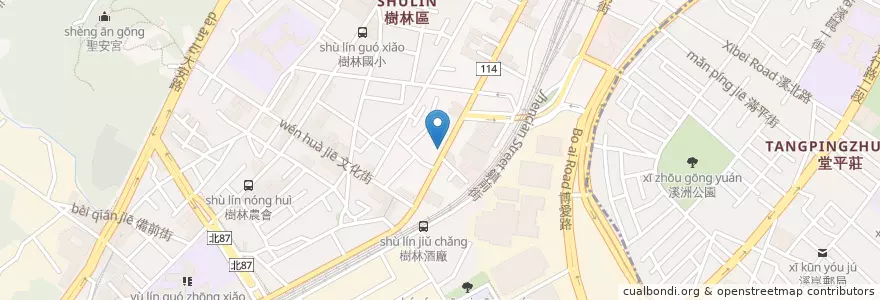 Mapa de ubicacion de 基礎藥局 en Tayvan, 新北市, 樹林區.