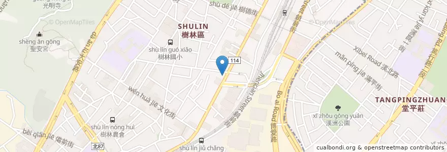 Mapa de ubicacion de 三媽臭臭鍋 en Tayvan, 新北市, 樹林區.