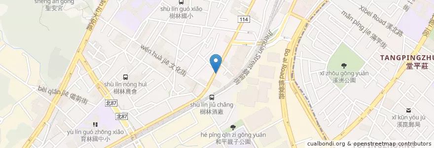 Mapa de ubicacion de 小馬租車 en تايوان, تايبيه الجديدة, 樹林區.