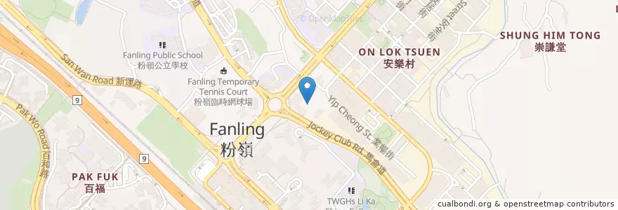 Mapa de ubicacion de 上水分區警署 Sheung Shui Division en 중국, 홍콩, 광둥성, 신제, 北區 North District.