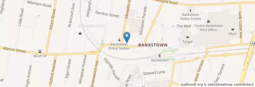 Mapa de ubicacion de Star Buffet Bankstown en Australia, New South Wales, Canterbury-Bankstown Council, Sydney.