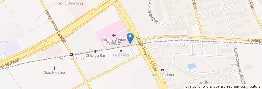 Mapa de ubicacion de Fratelli di cucina en China, Shanghái, Changning.