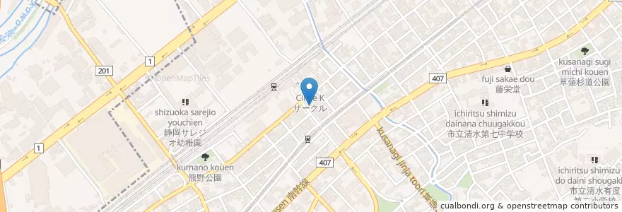 Mapa de ubicacion de 浜ちゃん en ژاپن, 静岡県, 静岡市, 清水区.