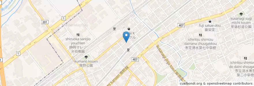 Mapa de ubicacion de もちづき en Japon, Préfecture De Shizuoka, Shizuoka, 清水区.