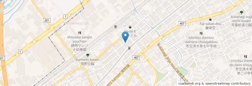 Mapa de ubicacion de LECIEN en Japan, Präfektur Shizuoka, 静岡市, 清水区.