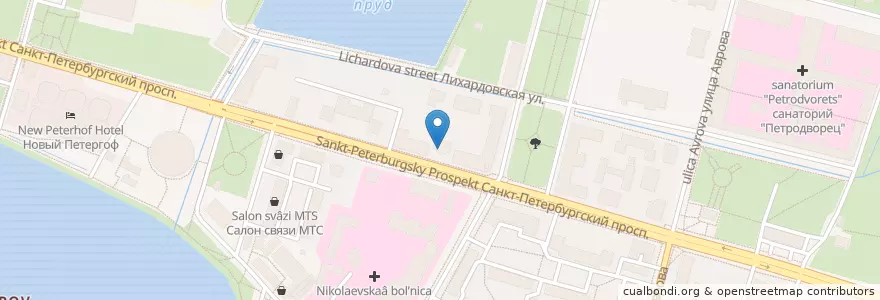 Mapa de ubicacion de Romance en Russia, Northwestern Federal District, Leningrad Oblast, Saint Petersburg, Петродворцовый Район, Peterhof.
