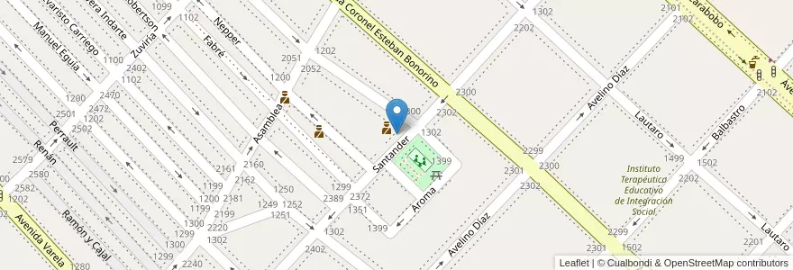 Mapa de ubicacion de 361 - Plaza Don Segundo Sombra en Argentinien, Ciudad Autónoma De Buenos Aires, Comuna 7, Buenos Aires.