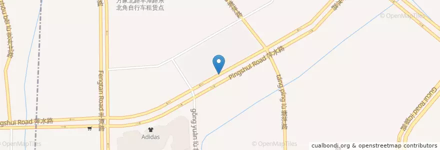 Mapa de ubicacion de 万家花园22幢自行车租赁点 en China, Zhejiang, Hangzhou, 拱墅区, 祥符街道.