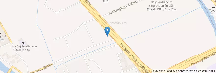 Mapa de ubicacion de 上塘路391号自行车租赁点 en 中国, 浙江省, 杭州市, 拱墅区, 上塘街道.