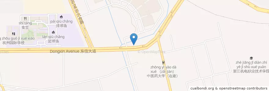 Mapa de ubicacion de 东信大道东方通信自行车租赁点 en Chine, Zhejiang, Hangzhou, District De Binjiang, 浦沿街道.