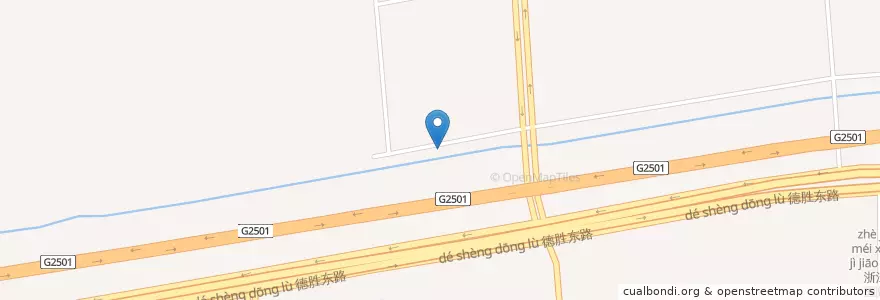 Mapa de ubicacion de 东方55方南门自行车租赁点 en Китай, Чжэцзян, Ханчжоу, 钱塘新区, 下沙街道.