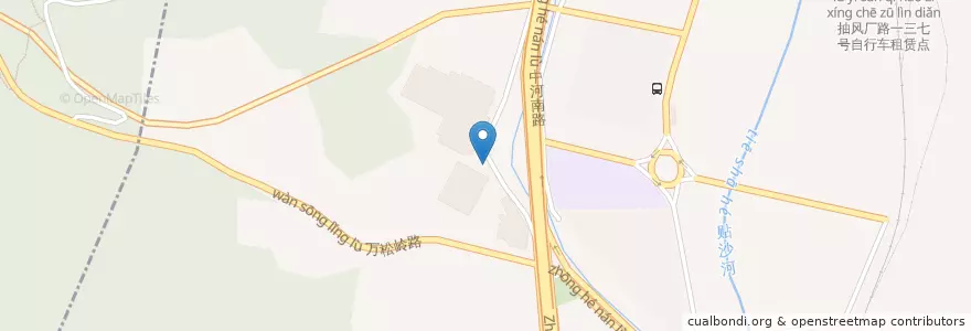 Mapa de ubicacion de 中山南路七十七号自行车租赁点 en Çin, Zhejiang, Hangzhou, 上城区, 紫阳街道.