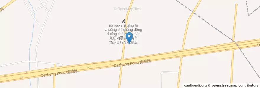 Mapa de ubicacion de 九堡四季青服装市场南自行车租赁点 en China, Zhejiang, Hangzhou City, Jianggan District, 九堡街道.
