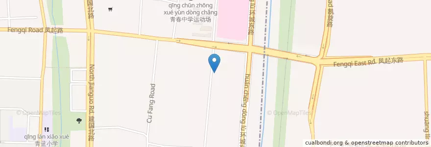 Mapa de ubicacion de 刀矛巷151号自行车租赁点 en 중국, 저장성, 항저우시, 샤청구.