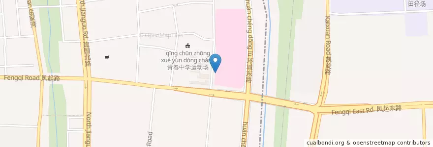 Mapa de ubicacion de 刀矛巷169号自行车租赁点 en Çin, Zhejiang, Hangzhou, 下城区.