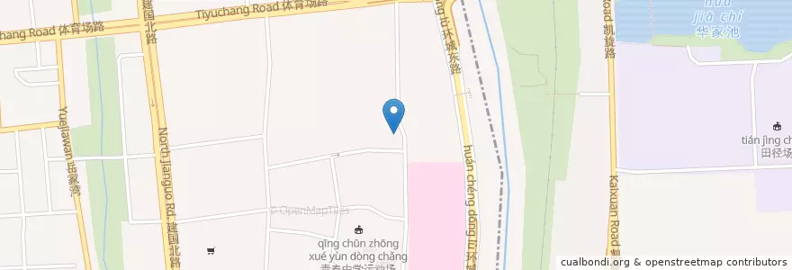 Mapa de ubicacion de 刀茅巷工人新村7幢自行车租赁点 en Çin, Zhejiang, Hangzhou, 下城区.